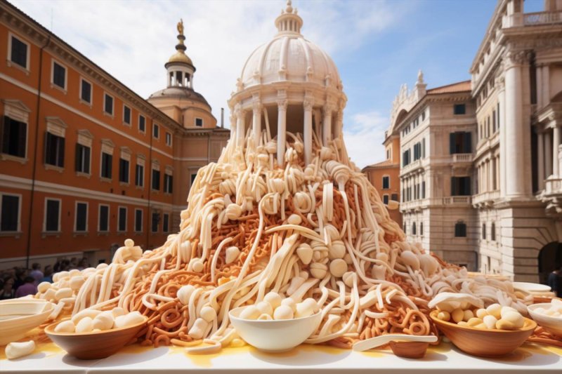 Fabrication des Pâtes à la Piazza Navona